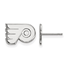 10k White Gold Philadelphia Flyers Extra Small Logo Earrings