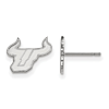 Sterling Silver University of South Florida Logo Extra Small Earrings