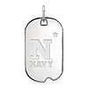 10k White Gold United States Naval Academy NAVY Small Dog Tag