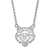 Sterling Silver Arkansas State University Wolf Necklace