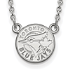 Sterling Silver Toronto Blue Jays Logo Pendant on 18in Chain