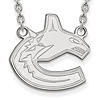 14k White Gold Vancouver Canucks Necklace
