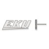 Eastern Kentucky University Post Earrings 14k White Gold