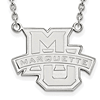 Marquette University Logo Necklace 3/4in 10k White Gold