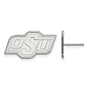 14kt White Gold Oklahoma State University OSU Small Post Earrings
