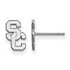 Univ of Southern California SC Extra Small Earrings Sterling Silver