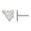 10kt White Gold West Virginia University WV Extra Small Post Earrings