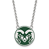 Sterling Silver Colorado State University Ram Enamel Necklace