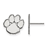 Sterling Silver Clemson University Small Paw Post Earrings
