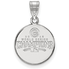 Sterling Silver 5/8in Chicago Cubs 2016 Word Series Laser-cut Pendant