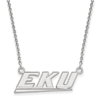 14k White Gold Eastern Kentucky University Small EKU Necklace