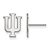 10kt White Gold Indiana University Logo Small Post Earrings