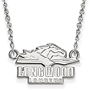 14k White Gold Small Longwood Lancers Pendant with 18in Chain