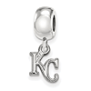 Sterling Silver Kansas City Royals Logo Dangle Bead Charm