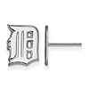 10kt White Gold Detroit Tigers Logo Post Earrings