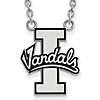 Sterling Silver Black Enamel University of Idaho Vandals Necklace