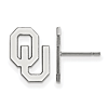 14kt White Gold University of Oklahoma OU Small Post Earrings