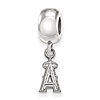 Sterling Silver Los Angeles Angels Extra Small Dangle Bead