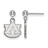 14kt White Gold Auburn University Dangle Ball Earrings