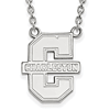 College of Charleston Logo Necklace 3/4in Sterling Silver