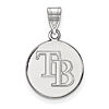 10k White Gold 5/8in Round Tampa Bay Rays Pendant