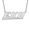 10k White Gold Eastern Kentucky University EKU Necklace
