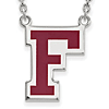 Sterling Silver Fordham University Enamel Necklace