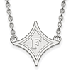 Sterling Silver Furman University Diamond Pendant with 18in Chain
