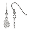 Sterling Silver James Madison University Dangle Wire Earrings
