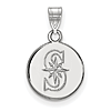 Sterling Silver 1/2in Seattle Mariners S Round Pendant