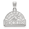 Sterling Silver 1/2in Colorado Rockies Arched Pendant