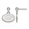 Sterling Silver University of Georgia Dangle Ball Earrings