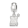 United States Naval Academy Dangle Bead Sterling Silver