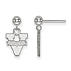 Sterling Silver University of Virginia Dangle Ball Earrings