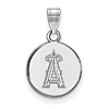 Sterling Silver 1/2in Round Los Angeles Angels Pendant