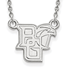 Bowling Green State Univ. BG Falcon Necklace Small 14k White Gold