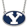 Brigham Young University Enamel Necklace 3/4in Sterling Silver