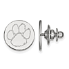 Sterling Silver Clemson University Paw Lapel Pin