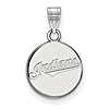 Sterling Silver 3/8in Cleveland Indians Round Pendant