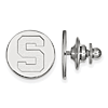 Sterling Silver Michigan State University S Logo Lapel Pin