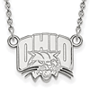 Ohio University Logo Necklace 1/2in 10k White Gold