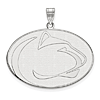 Sterling Silver 1in Penn State University Oval Pendant