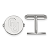 Sterling Silver University of Oklahoma Crest Cuff Links