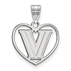 Villanova University Heart Pendant 5/8in Sterling Silver