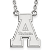 Appalachian State University Pendant on 18in Chain Sterling Silver