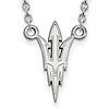 Arizona State University Pitchfork Necklace 3/4in Sterling Silver