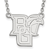 Bowling Green State Univ. Logo Necklace 3/4in 10k White Gold