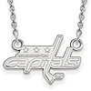 Sterling Silver Small Washington Capitals Pendant with 18in Chain