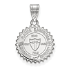 Sterling Silver Florida A&M University Crest Pendant 5/8in