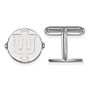 Sterling Silver Indiana University Round Cuff Links